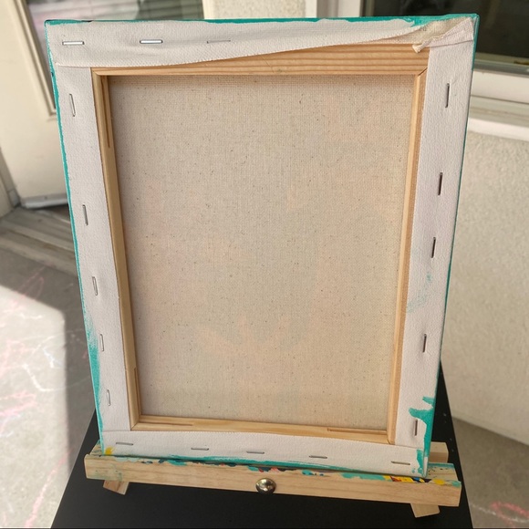 handmade Canvas Art giraffe Paint Acrylic 8”x10” - Picture 9 of 12